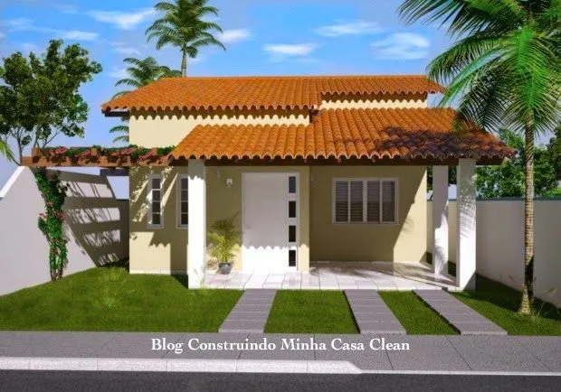 Construindo Minha Casa Clean: Fachadas de Casas Térreas Pequenas ...