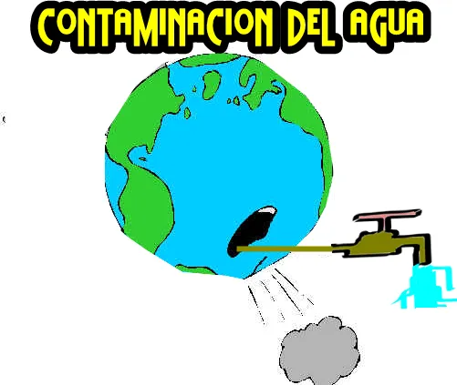 Un dibujo de la contaminacion del agua - Imagui