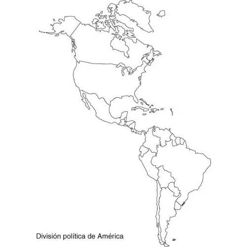 Mapa político de américa en blanco - Imagui