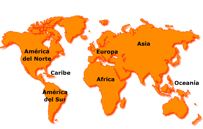 Los continentes del mundo