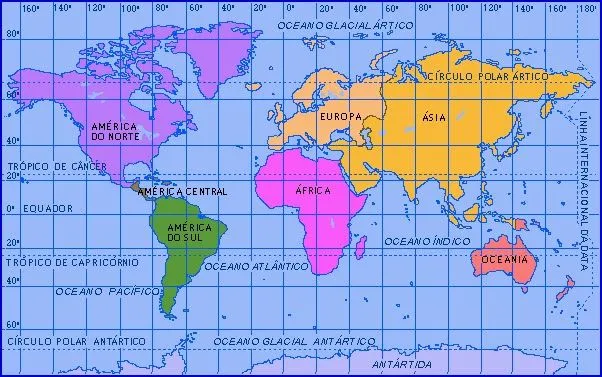 Cuales son los 6 continentes del planisferio - Imagui