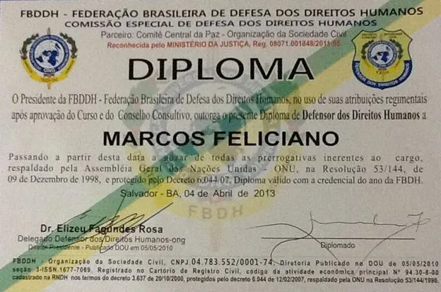 O contorno da sombra: Marco Feliciano já tem diploma de defensor ...