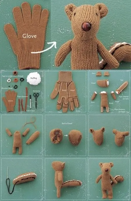 Cómo convertir un guante en un oso - Paperblog