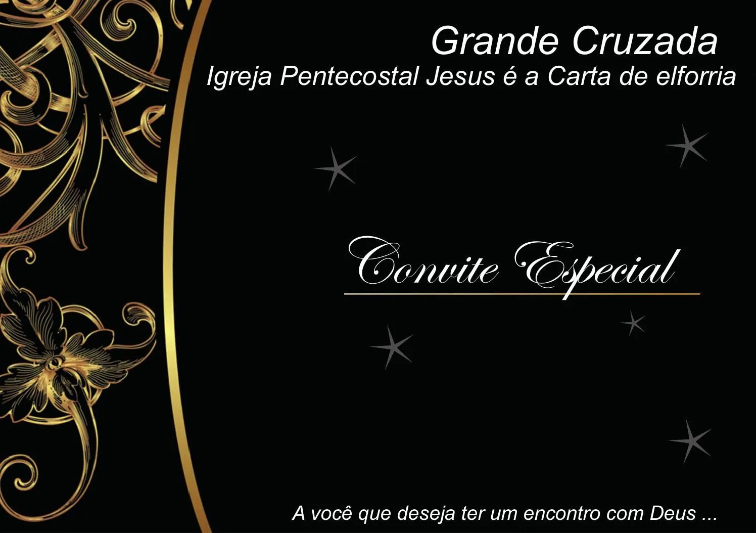 Convite Igreja Pentecostal Jesus é a Carta de elforria by Carlos Miguel -  Issuu