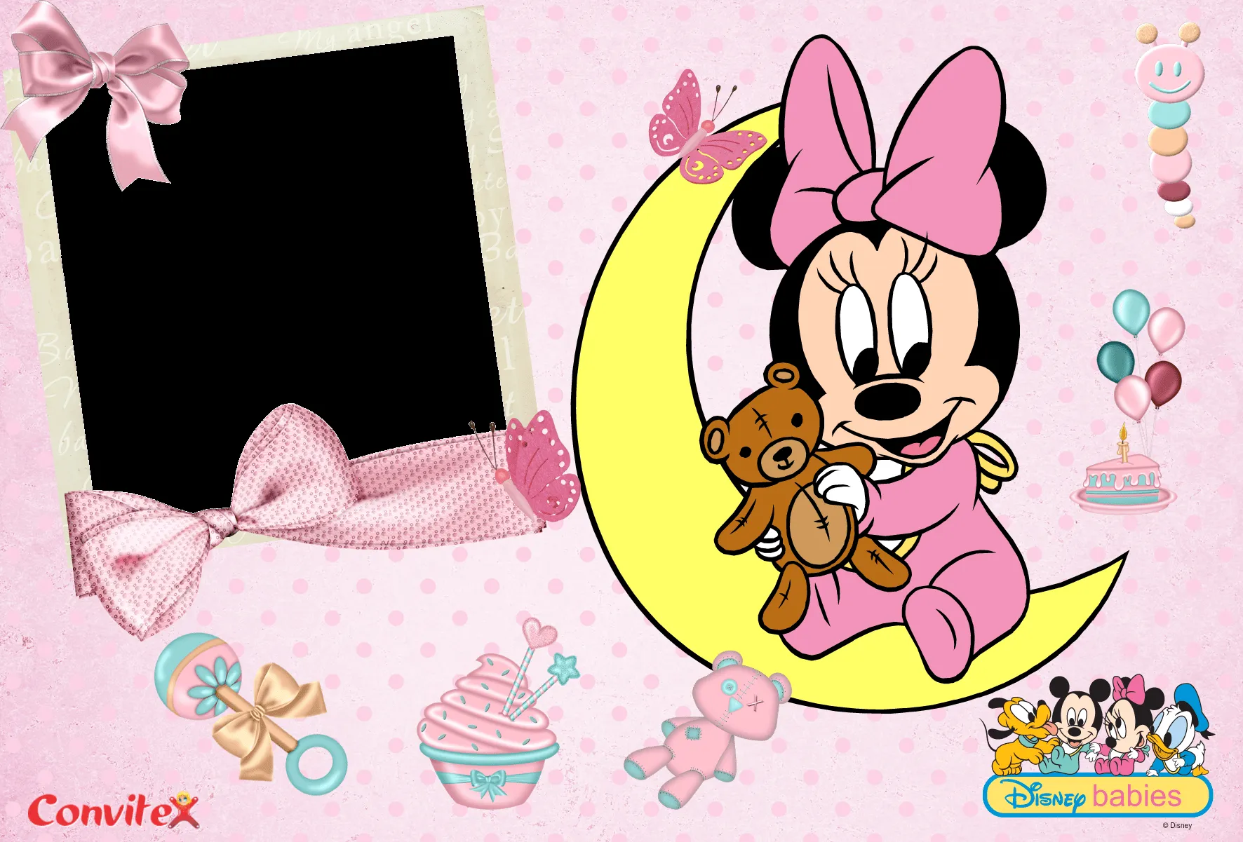 Convite ou Frame Babie Disney 02 « Convitex