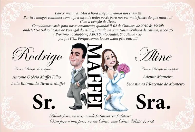Convites de Casamento com frases engraçadas para Facebook - Frases ...