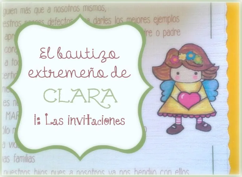Cookies-olé: El Bautizo de Clara 1: Las invitaciones