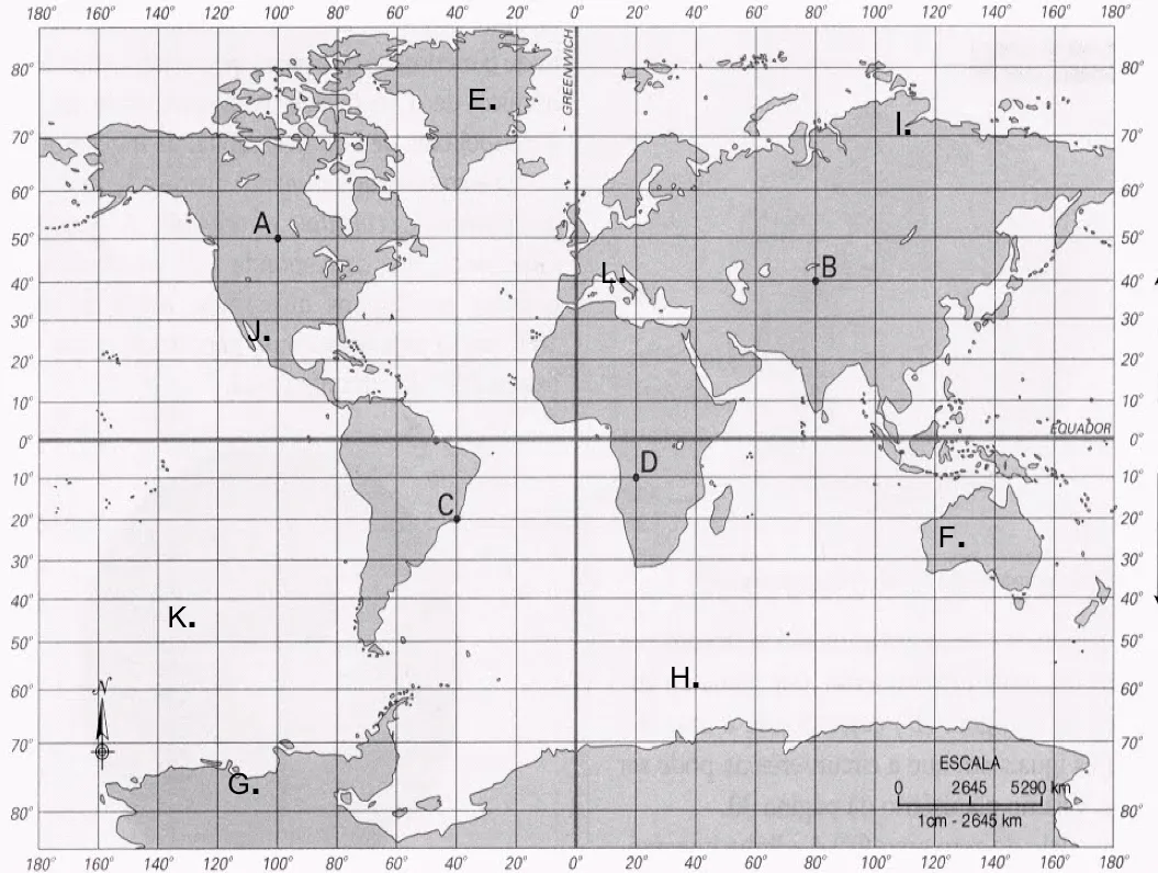 Coordenadas geográficas: ejercicio práctico II | Geografía Coordenadas geográficas: ejercicio práctico II | Geografía