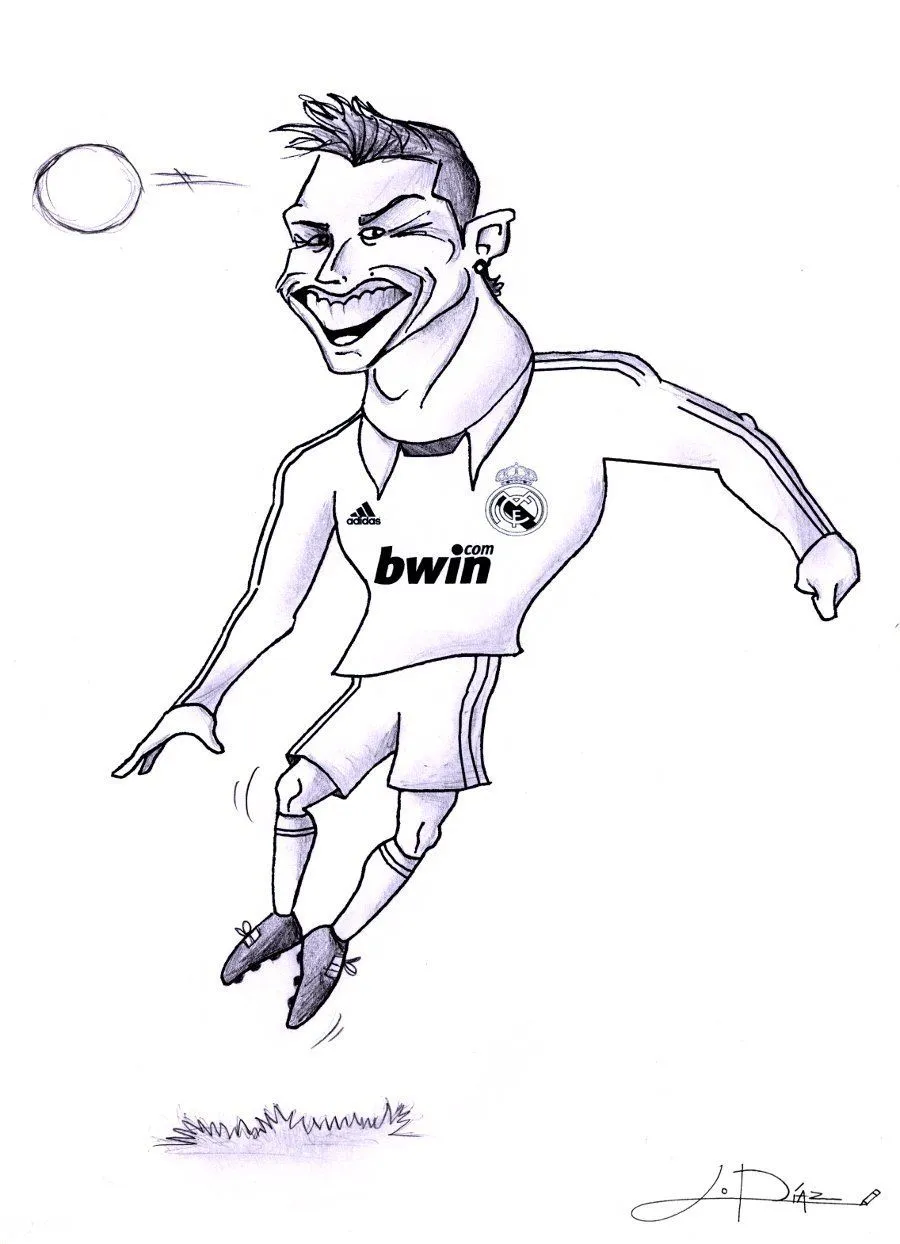 Cristiano Ronaldo Real Madrid Dibujos Para Colorear and post Cristiano ...