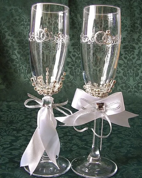 Como decorar copas para bodas | DTODOMANUALIDADES................... Como decorar copas para bodas | DTODOMANUALIDADES...................