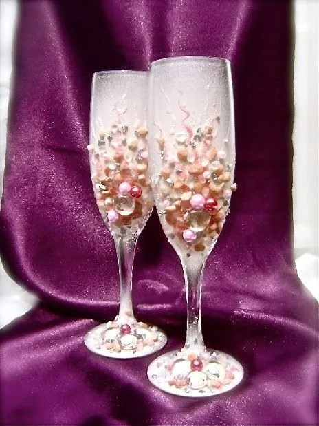 Copas decoradas on Pinterest | Champagne Glasses, Toasting Flutes ...