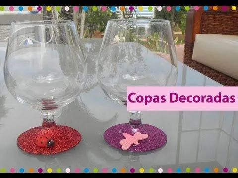Copas Purpurina, para brindar o decorar - YouTube