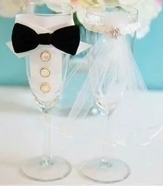 Copas de Vino decoradas - Foro Banquetes - bodas.com.mx