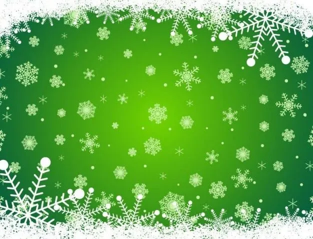 Copo de nieve decorativo fondo verde | Descargar Vectores gratis