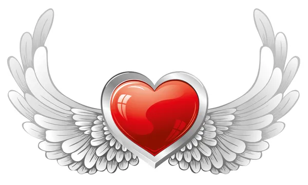 corazón con alas — Vector stock © Pazhyna #16787163