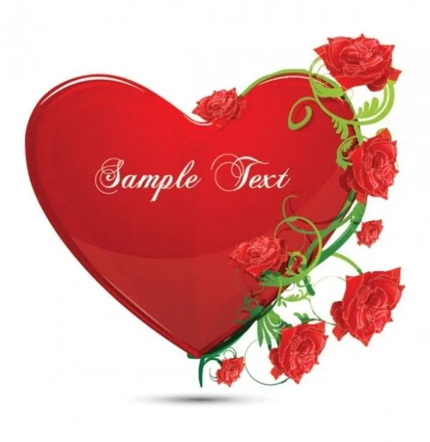 corazón brillante color rojo y rosa vector | Descargar Vectores gratis