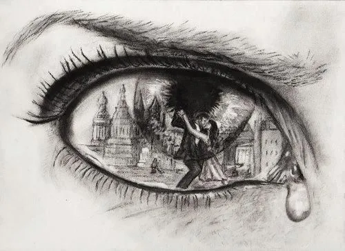Dibujos de ojos tristes a lapiz - Imagui
