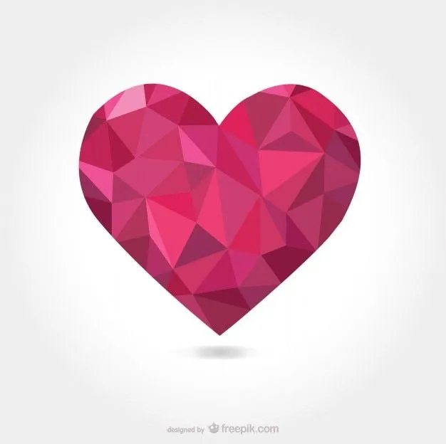 Corazón con formas triangulares | Descargar Vectores gratis