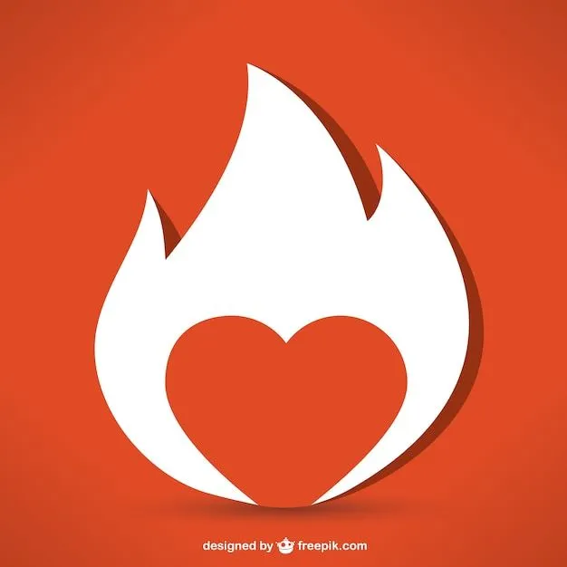 Corazón de fuego | Descargar Vectores gratis