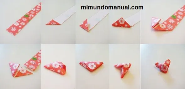 Como hacer un corazon en origami y fieltro | Mimundomanual Como hacer un corazon en origami y fieltro | Mimundomanual