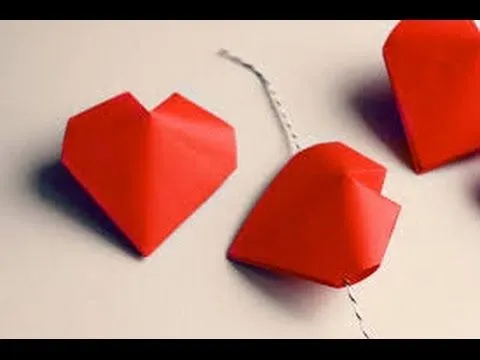 Como hacer un corazon de papel 3D inflado!! - YouTube