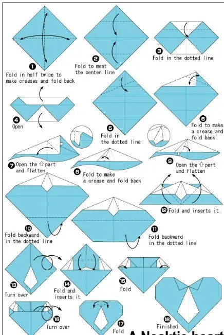 Como hacer un corazon en origami - Imagui