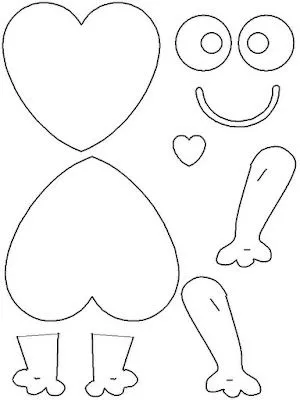 CORAZÓN PARA RECORTAR Y PINTAR : RECORTABLES PARA NIÑOS CORAZÓN PARA RECORTAR Y PINTAR : RECORTABLES PARA NIÑOS