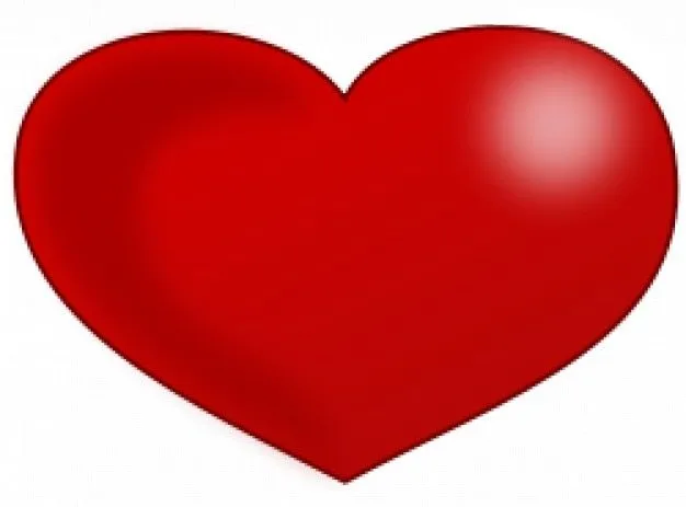 corazón rojo brillante día de San Valentín | Descargar Vectores gratis