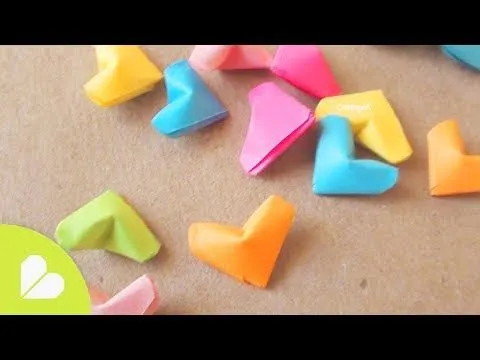 Como hacer corazoncitos de papel - YouTube