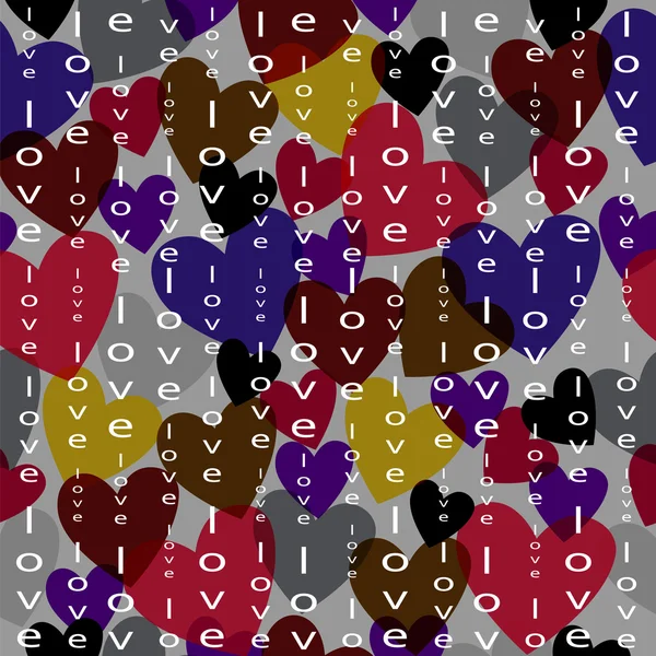Muchos corazones colores 3 — Vector stock © erom #39503521