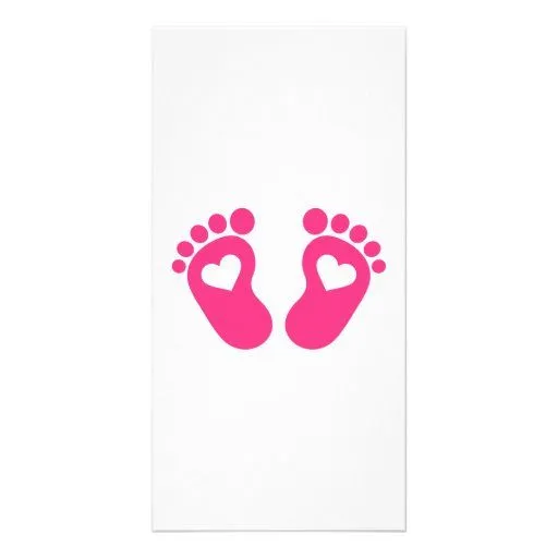 Corazones de los pies del bebé tarjetas fotograficas ...