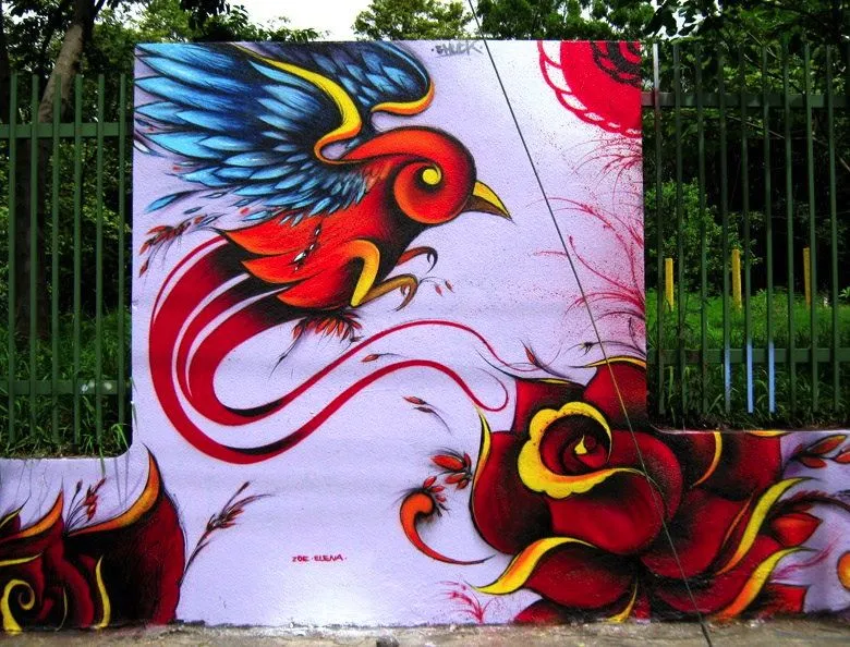 Graffitis con rosas - Imagui