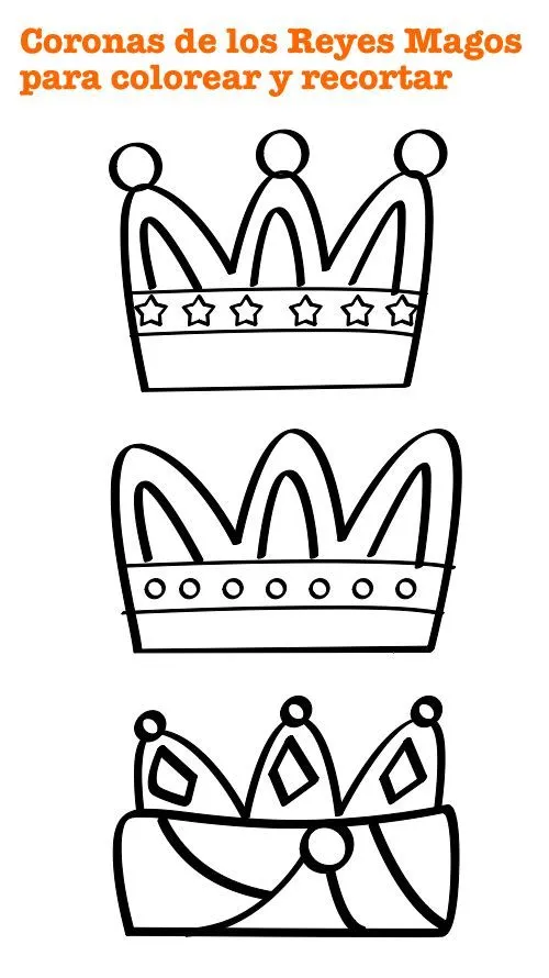 Corona de Reyes Magos para colorear | Ideas para Navidad | Pinterest