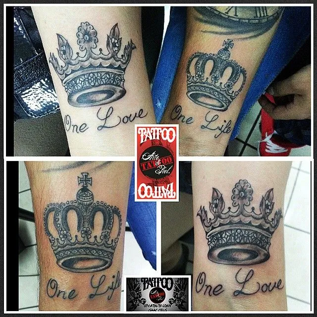 coronas #antebrazo #pareja #tattoo #tattooarteypiel #tatuajes ...