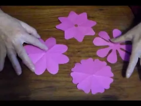 Como cortar flores de 8 pétalos - How to cut 8 petals flowers ...