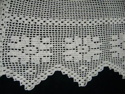 Cortina a crochet con patrones | Entretejida