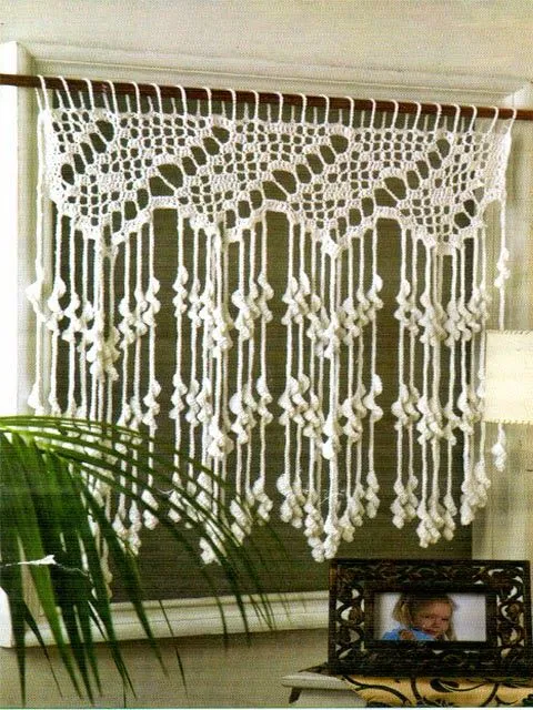 Como hacer cortinas tejidas al crochet - Imagui