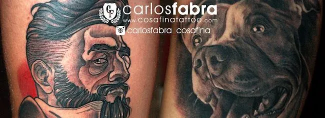 CosaFina tattoo Carlos Art Studio: Tatuaje retrato perro schnauzer ...