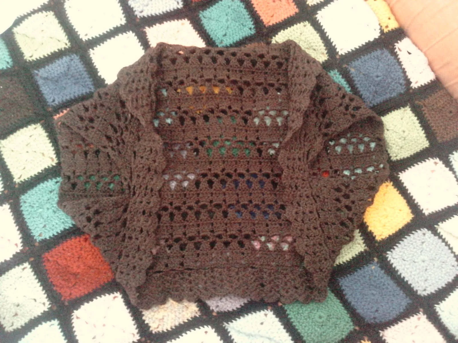 Mis cositas de crochet: Chaleco de crochet marrón