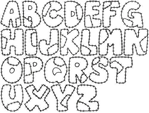 Molde de letras para Patchwork | Alphabets, Letters, Numbers ...