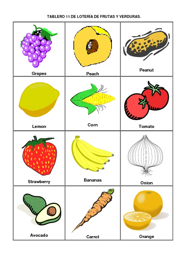 CoSqUiLLiTaS eN La PaNzA BLoGs: LOTERÍA FRUTAS Y VERDURAS (EN ...