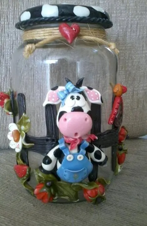cow jar | belos potes em porcelana fria | Pinterest | Jars