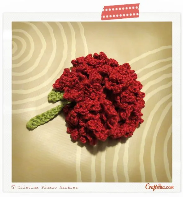 Crafteina: Clavel en crochet para San Isidro ✿ Crochet carnation ...