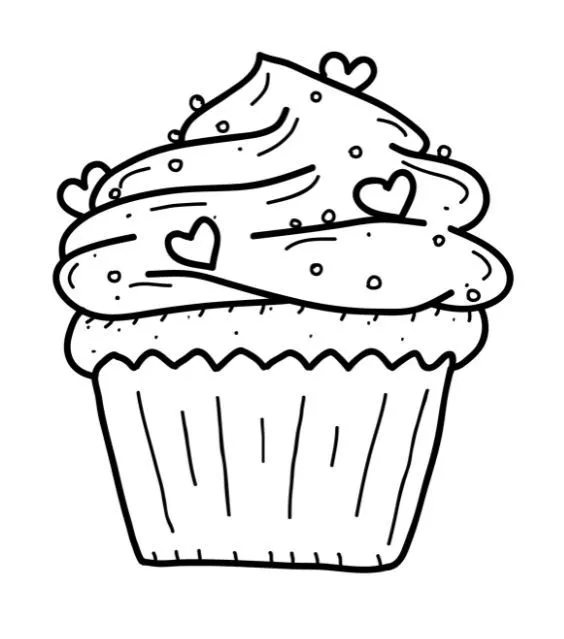 Printable Cupcake Coloring Pages | party ideas | Pinterest