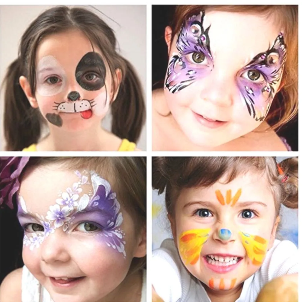 6 Crayones Maquillaje Fantasia Colores Metálicos Niños Oro - Hobbees