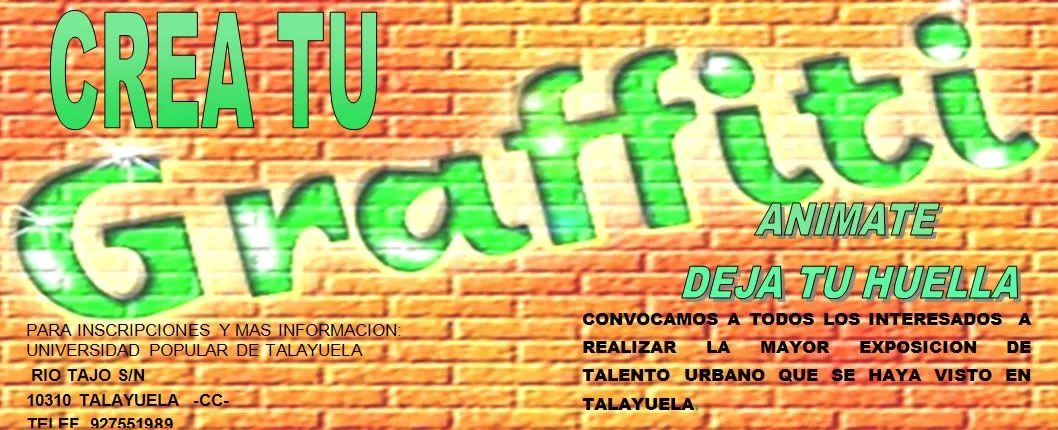Crea tu graffiti | Universidad Popular "Villa de Talayuela".