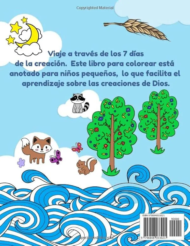 Los 7 días de la creación: Libro para colorear- LIBRO EN ESPAÑOL :  Publishing, YCK: Amazon.com.mx: Libros