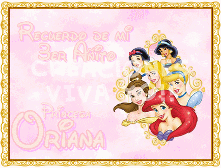 Creaciones "Viva yo": Invitaciones de Princesas de Disney