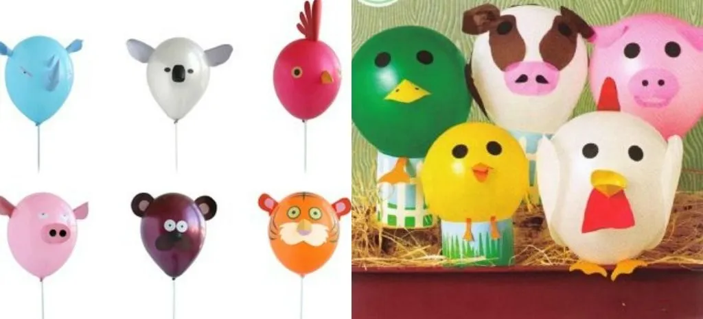 Decoración con globos en forma de animales - Imagui