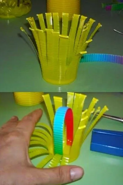 Cómo crear canastas de pascuas con vasos ~ Portal de Manualidades
